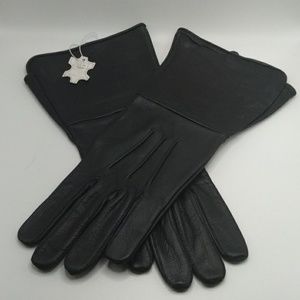 Leather Motorcycle Gloves Black DEADSTOCK Size M